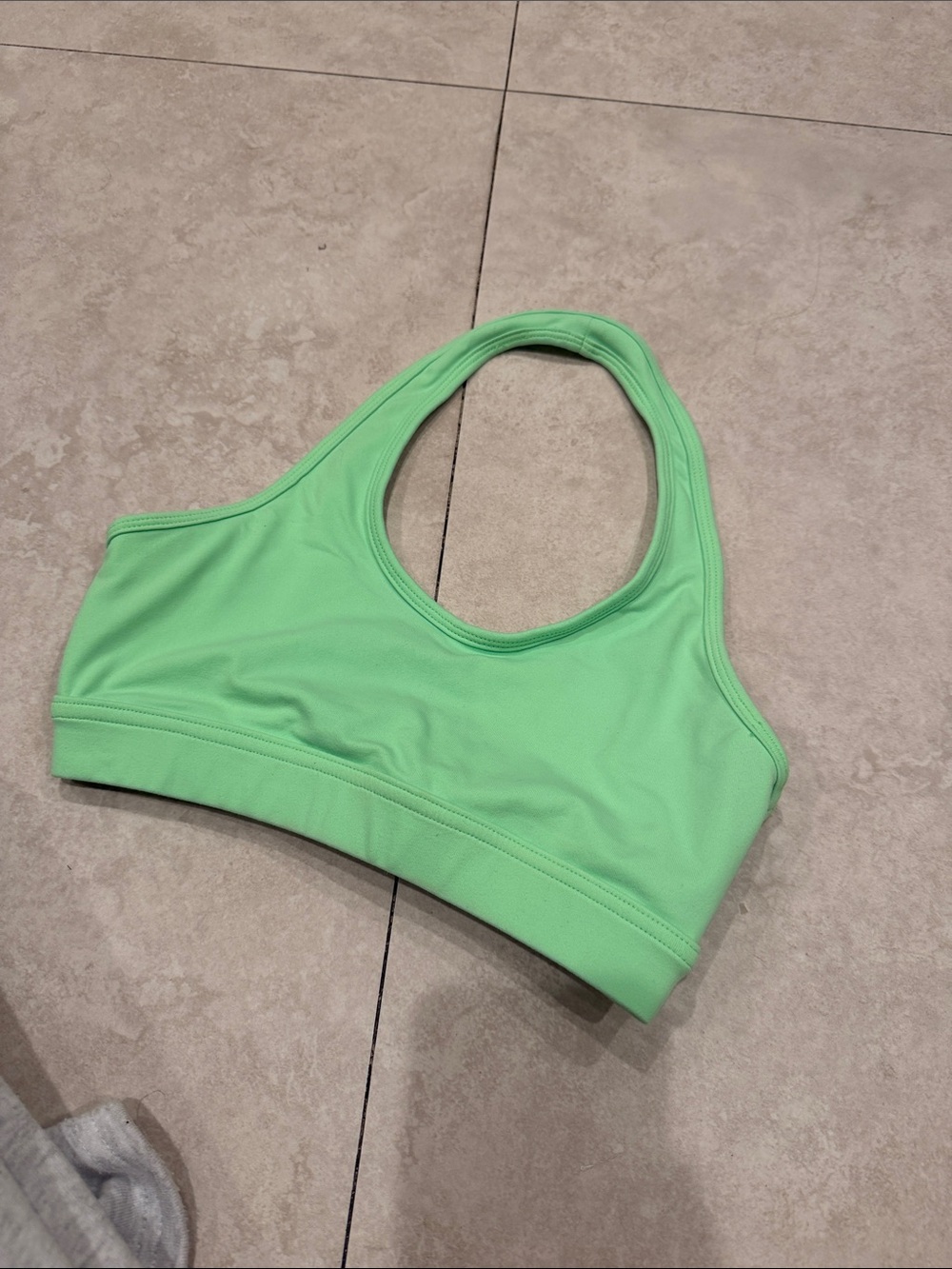 DiosaFit Lightweight Halter Sports Bra in Neon Green